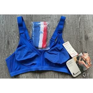 NWT Vintage Formfit Action Unlined Retro Sports Bra w/ Sweat‎ band 36B